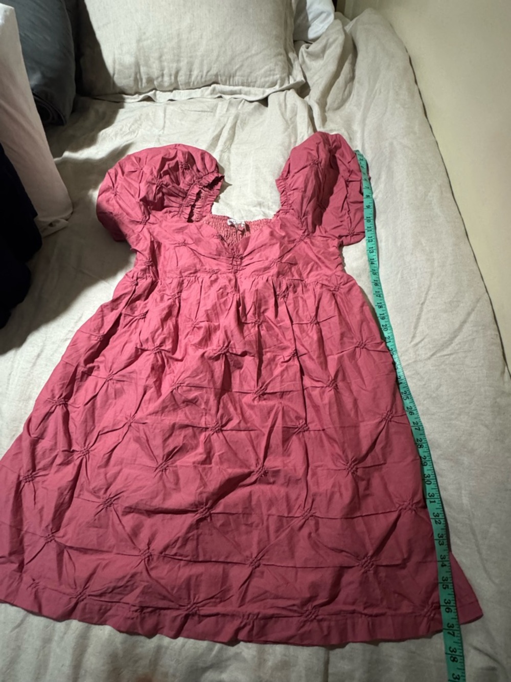 English Factory Pink Puff Sleeve Babydoll Dress size L Nwt - Picture 11 of 11